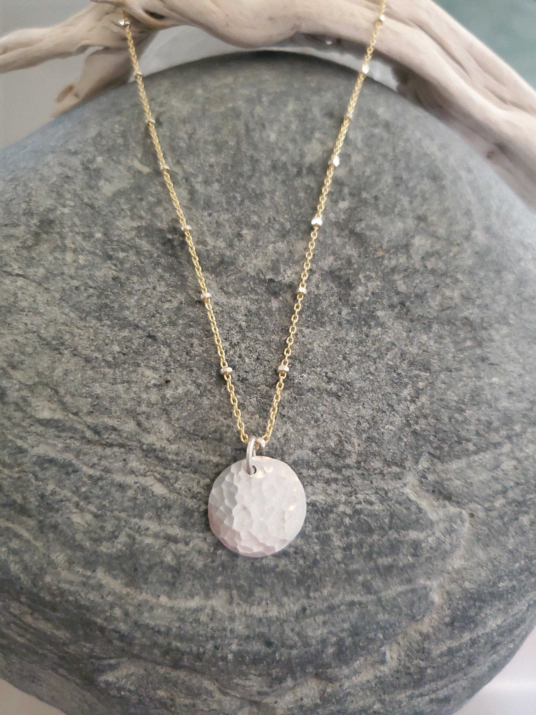 ダブルネックレスセット、2個セット、ゴールドとシルバー、ミックス