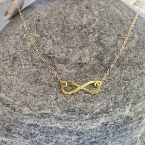 Gold Infinity Necklace, Infinity Pendant, Gold Vermeil image 2