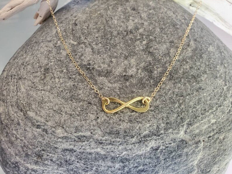 Gold Infinity Necklace, Infinity Pendant, Gold Vermeil image 2