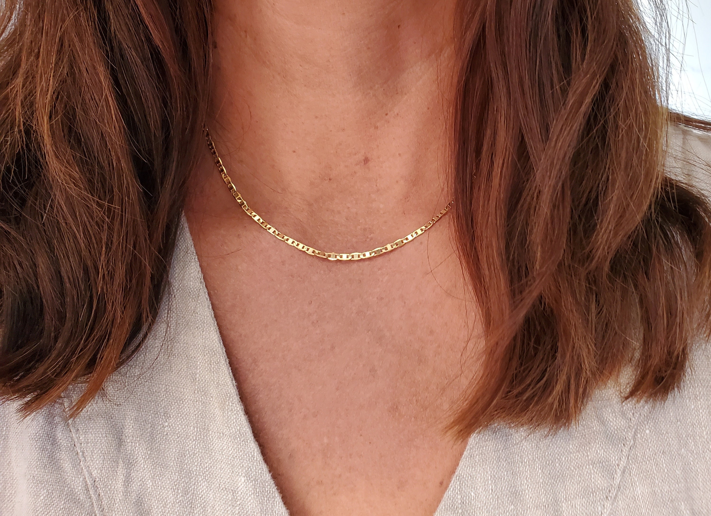 GOLD ANCHOR CHAIN | 925 Sterling Silver With 18K Glossed Yellow Gold –  Lunaya Jewelry