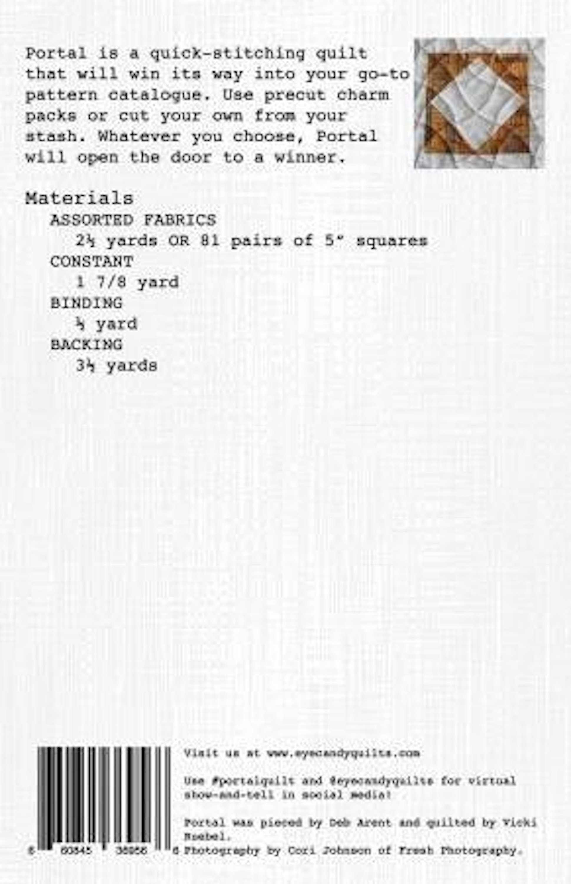 Portal Quilt Pattern by Eye Candy Quilts Etsy