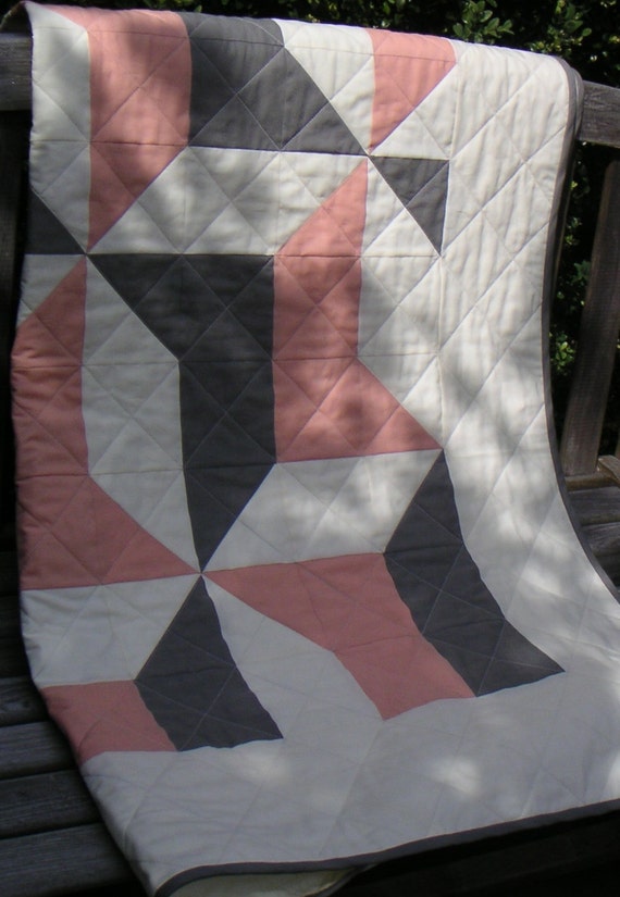 Items similar to Modern Reversible Quilt, Lap Quilt, Nap Quilt, Bedding