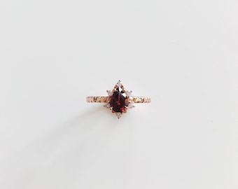 Ancient Drop-18K Rose Gold Vermeil Ring