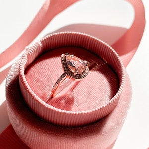 Pink Drop Ring 14K Rose Gold Vermeil image 10