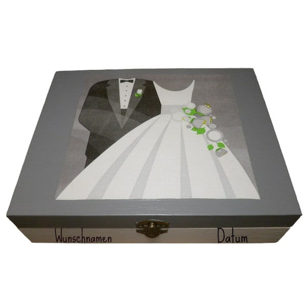 Box wedding as a gift for the newlyweds or as a souvenir, customizable
