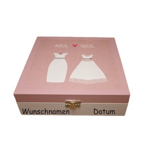Box Wedding Mrs. & Mrs. come regalo per gli sposi o come ricordo, personalizzabile