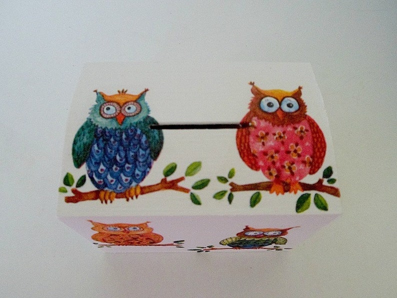 Money box owls 10x8x7cm image 4