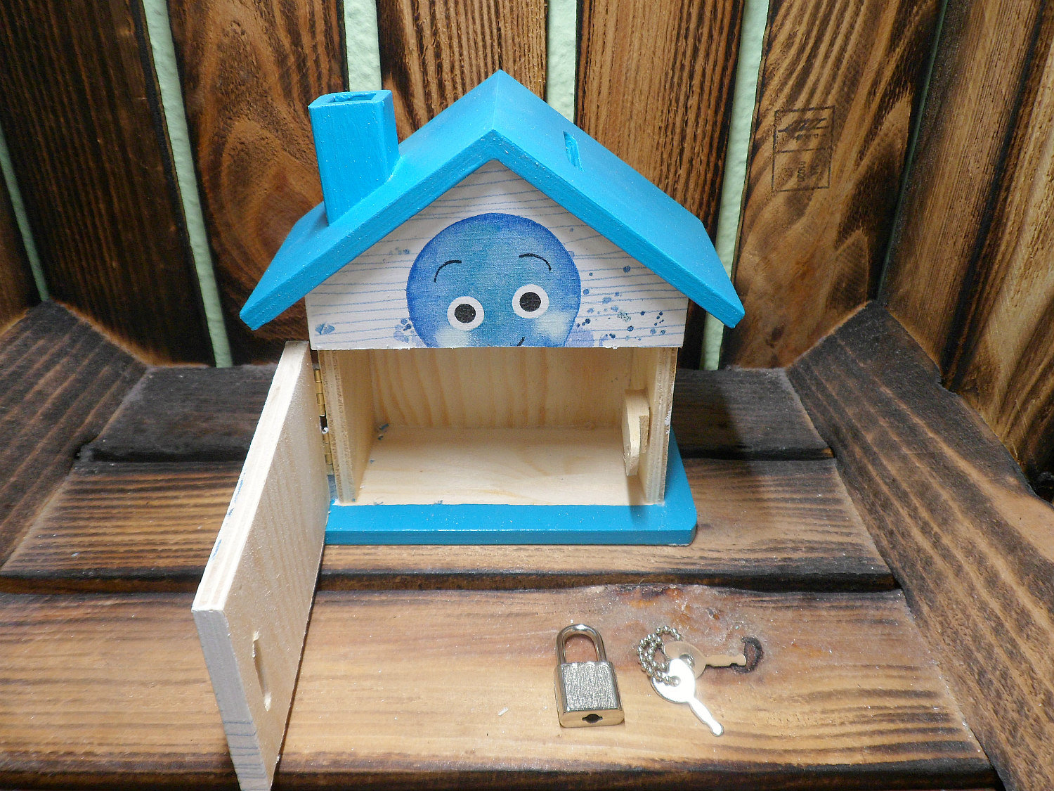 Money Box House With Octopus Personalized 15 X 8 X 145 Cm Etsy UK