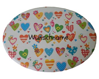 Door hanger oval hearts