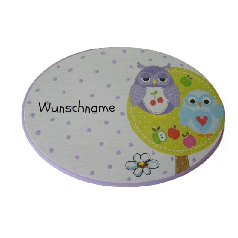 Door sign oval owls image 1