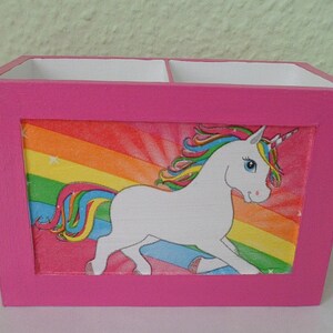 Utensil box pen box unicorn image 2