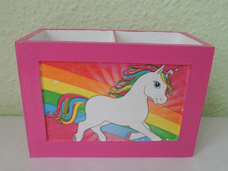 Utensil box pen box unicorn image 2