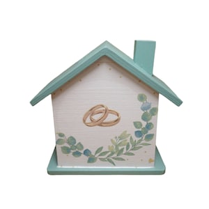 Spardose Haus Hochzeit personalisiert 15 x 8 x 14,5 cm
