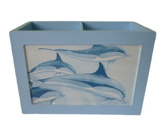 Utensil box pen box dolphins
