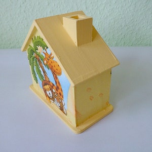 Salvadanaio Casa Safari 10x10x5cm immagine 3