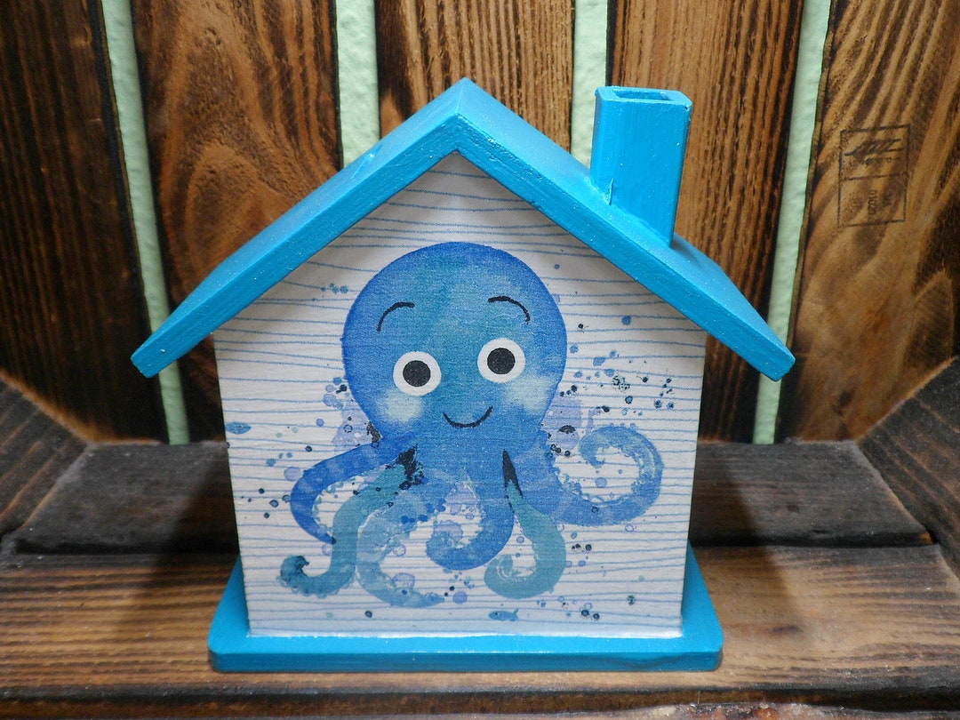 Money Box House With Octopus Personalized 15 X 8 X 145 Cm Etsy UK