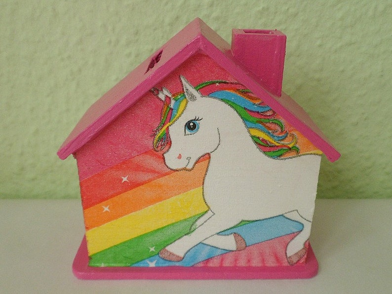 Tirelire maison licorne 10x10x5cm image 2