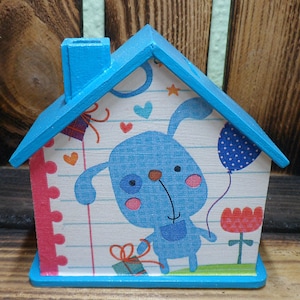 Money Box House Dog and Mouse 10x10x5cm