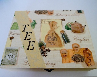 Teebox beige (für Teebeutel)