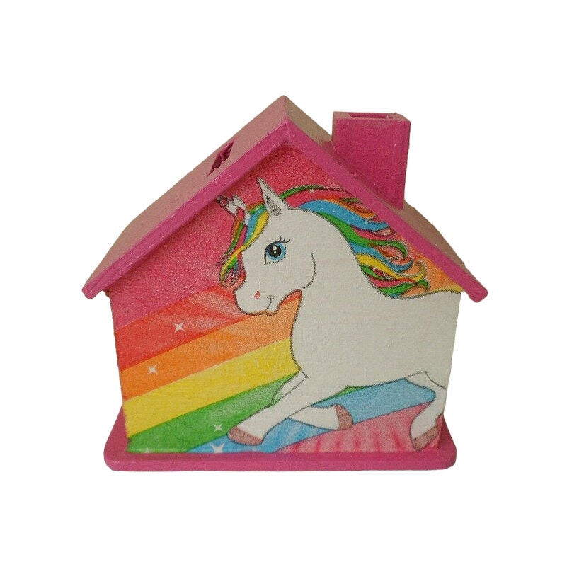 Tirelire maison licorne 10x10x5cm image 1