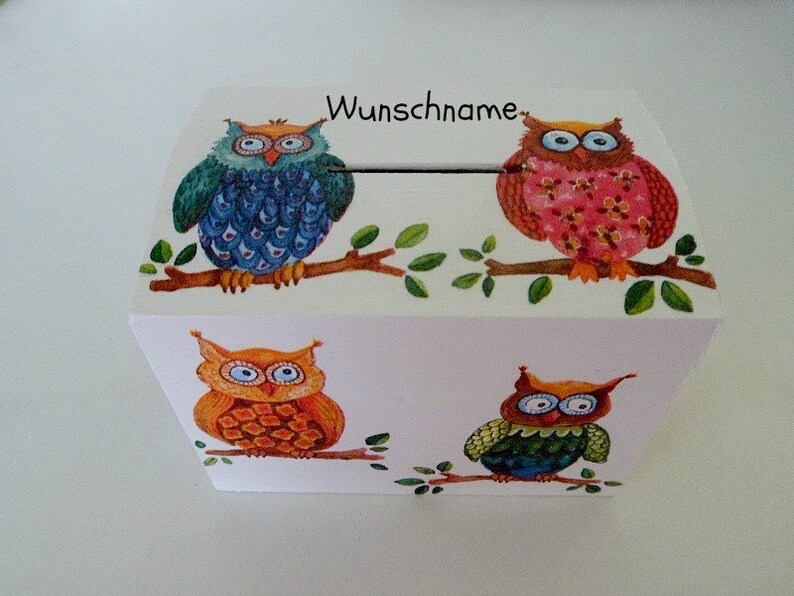 Money box owls 10x8x7cm image 2