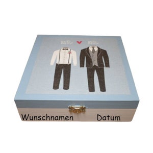 Wedding box Mr. & Mr. come regalo per gli sposi o come ricordo, personalizzabile