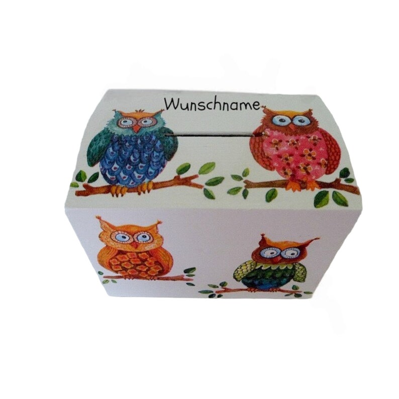 Money box owls 10x8x7cm image 1