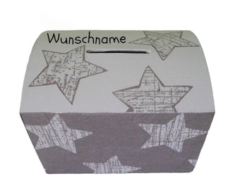 Money box stars 10x8x7cm