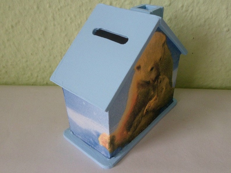 Tirelire maison ours polaire 10x10x5cm image 4