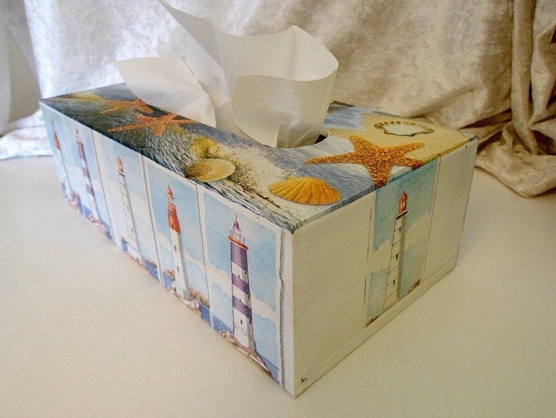Boîte à mouchoirs, boîte à mouchoirs cosmétique Maritime image 5
