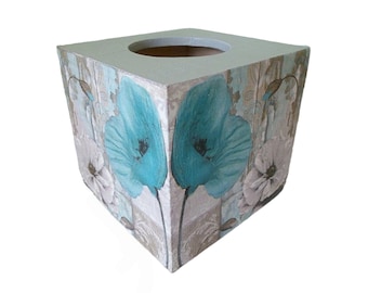 Tissue box, cosmetic tissue box poppy