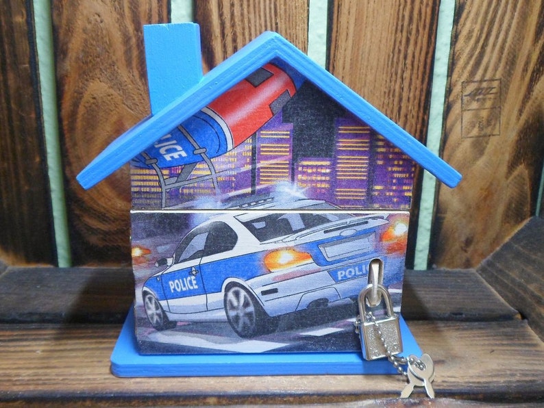 Tirelire maison personnalisée avec police 15 x 8 x 14,5 cm image 3