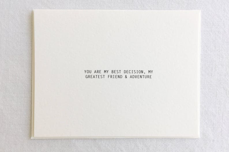 Best Decision Anniversary Card Wife Birthday Card for - Etsy