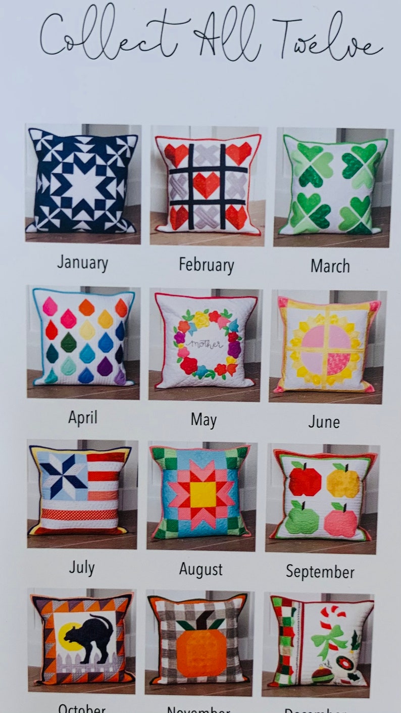 Pillowofthemonth Kit From Riley Blakeraindrops by Sedef Etsy