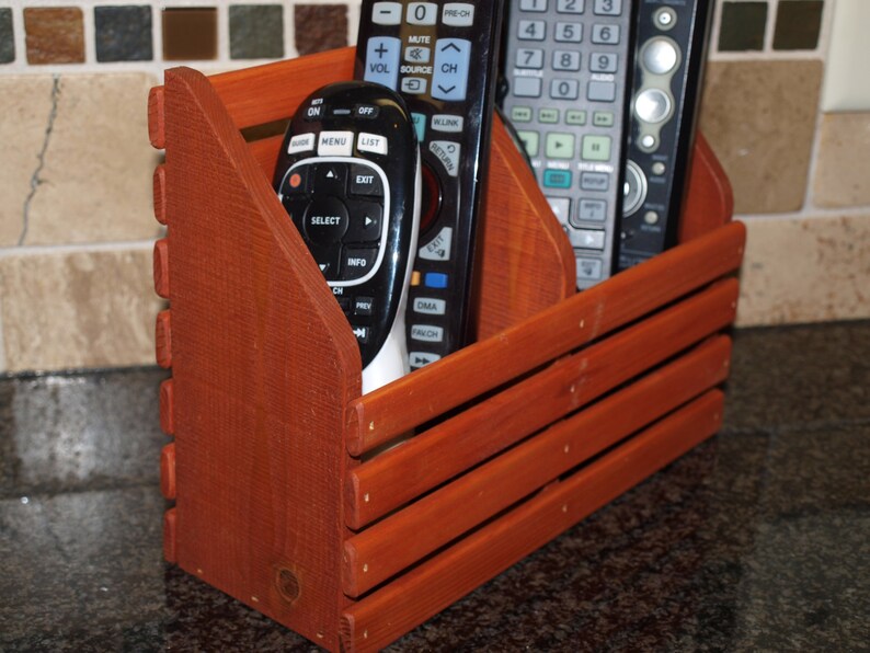 TV Remote Holder TV Remote Control Caddy Wooden Remote Etsy