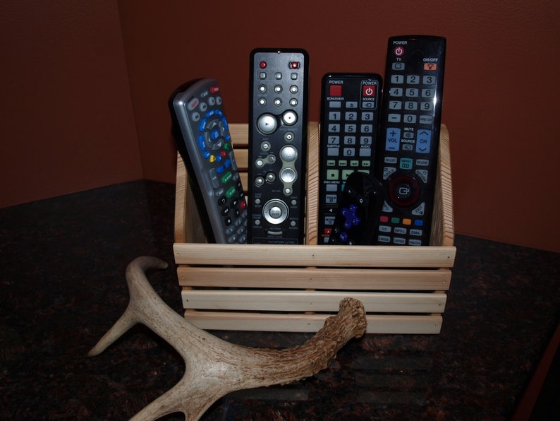 TV Remote Holder TV Remote Control Caddy Wooden Remote Etsy