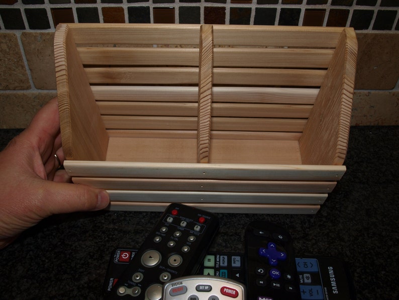 TV Remote Holder TV Remote Control Caddy Wooden Remote Etsy