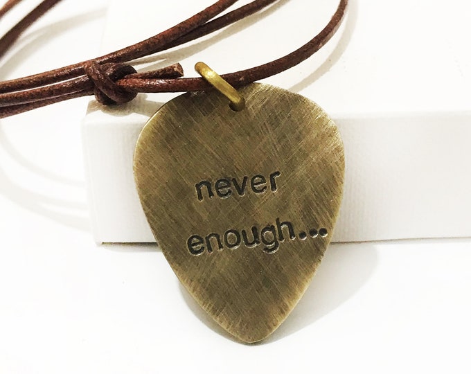 ENGRAVED GUITAR PICK Necklace - Custom Guitar Pick Necklace - Personalized Guitar Pick Jewelry - Musician Gift for Men - Father's Day Gift