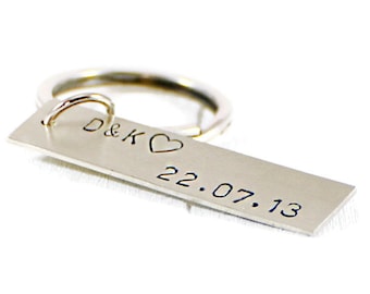 Anniversary Gift for Him, Gift for Husband, Wedding Anniversary, Coordinates Key Chain, 6th Anniversary, Men's Custom,Keychain for Boyfriend