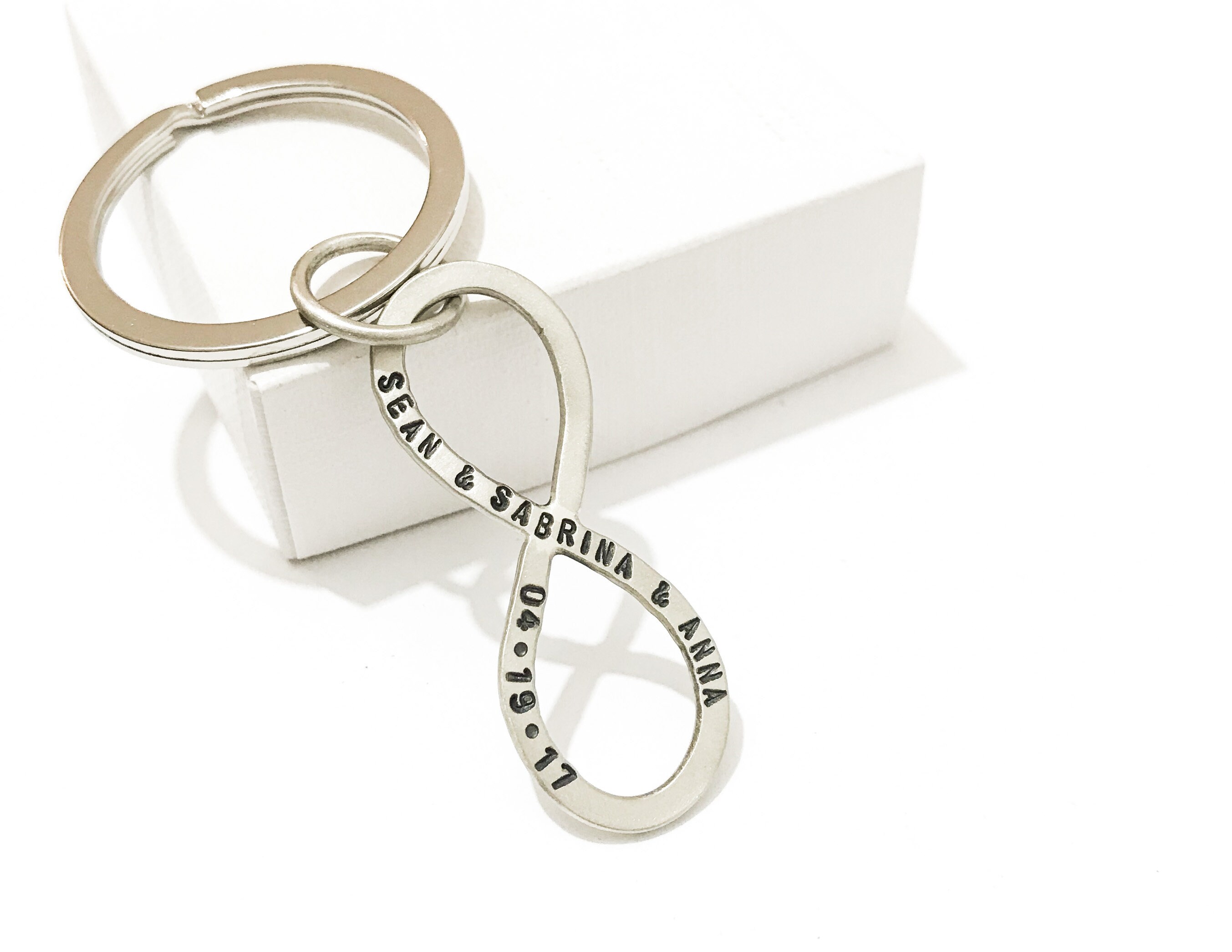 Infinity Keychain Personalized Gift Engraved Keychain Gift Etsy