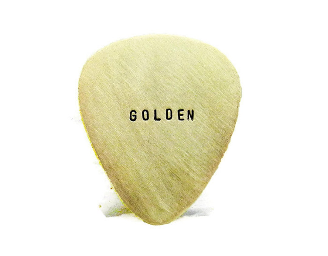 Personalized Guitar Pick. Custom Guitar Pick. Pocket Keepsake. Brass