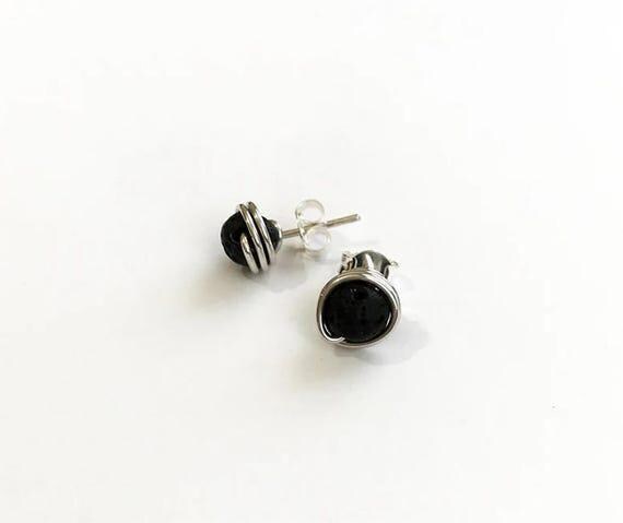 Boucles d'oreilles Argent 925 Calcédoine Boules Facettées 8mm Ref. 45717