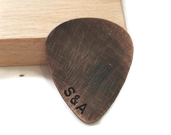 Mens Personalized Guitar Pick, Gift for Him, Guitar Pick Gift, Copper Guitar Pick, Copper Gift for Men, for Boyfriend,I Pick You Guitar Pick