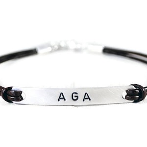 Herenarmband, sterlingzilveren staafarmband, gepersonaliseerd cadeau voor vriend, gepersonaliseerde armband, bruidsjonkers, jubileumcadeaus voor mannen
