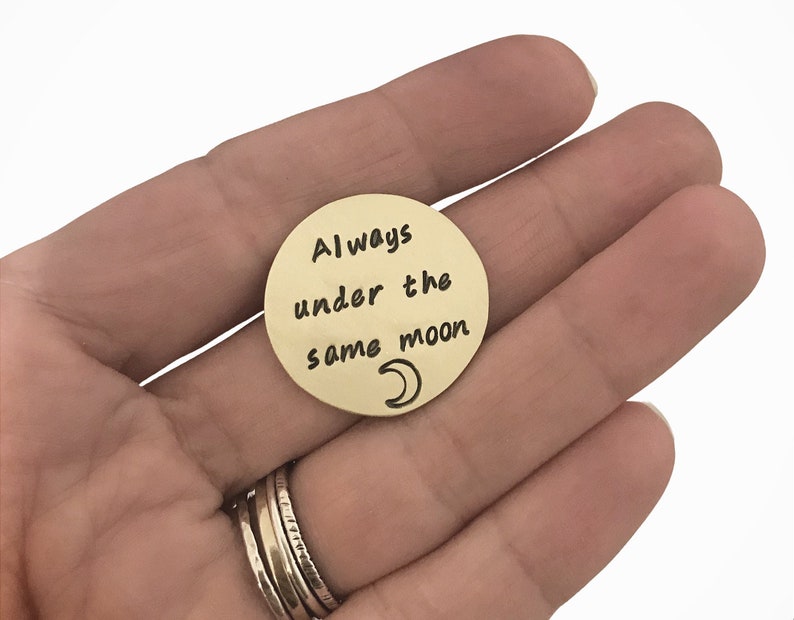 Personalized Copper Pocket Token, Anniversary Gift, Hand Stamped Gift For Him, Engraved Pocket Coin, Custom Golf Ball Marker, Wedding Gift image 3