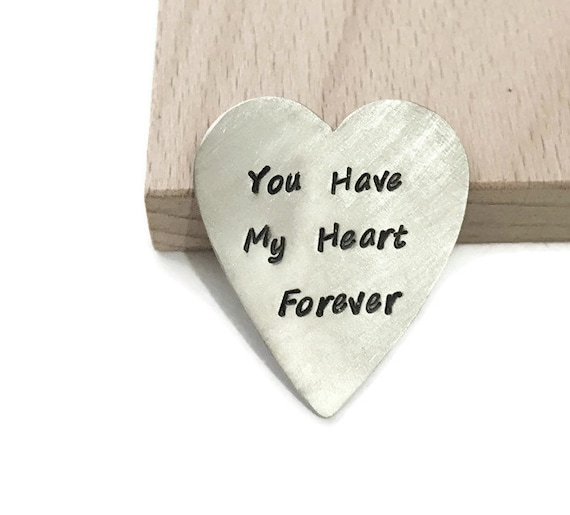 Long Distance Gift, You Have My Heart Forever, Engraved Token