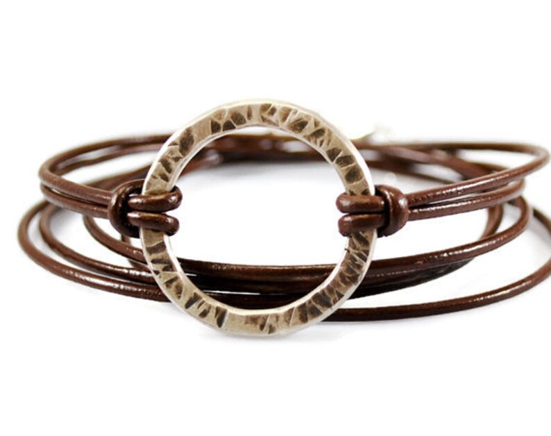 Bracciale Personalizzato In Pelle Vera Con Incisione - Regalo Unico Per Lui E Lei - Foto 5