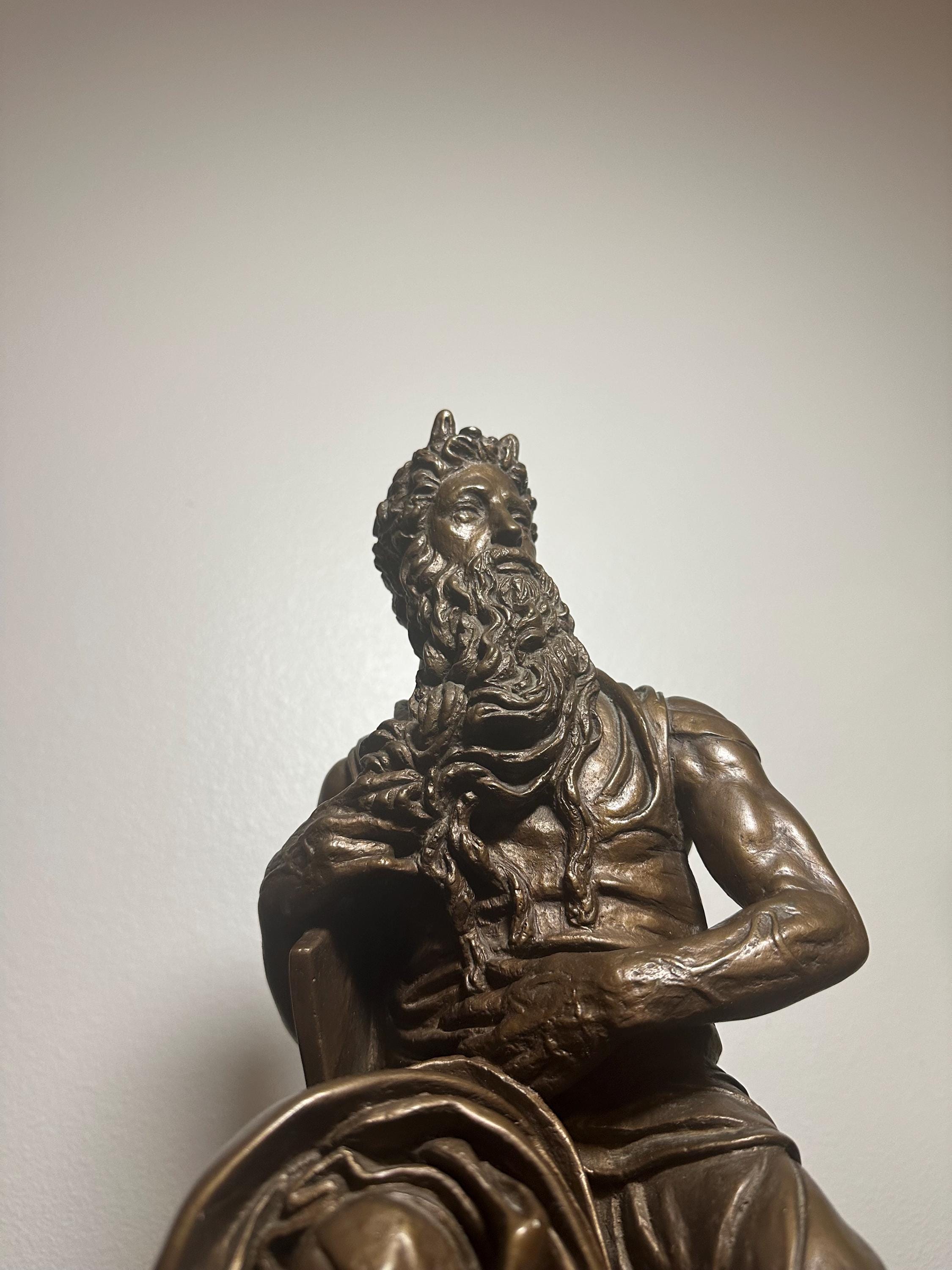 Vintage 1965 Austin Productions Moses Statue | Bronze Finish