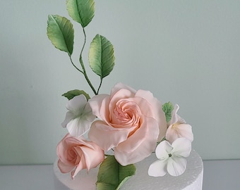 Sugar Floral Bouquet, customizable, for Wedding Cakes and Celebration Cakes
