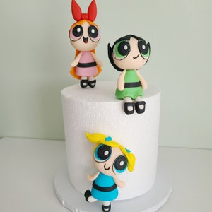 Adornos para tarta de fondant de Las Chicas Superpoderosas